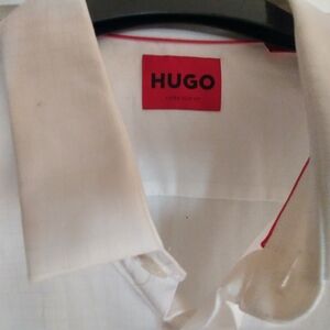 HUGO Men's Classic White Dress Shirt